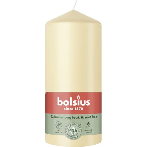 Bolsius Stumpenkerze beige 13 cm Ø 6,8 cm Stumpenkerze