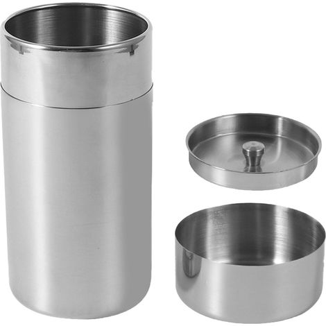 Boîtes à thé en acier inoxydable, boîtes de rangement pour thé, café et sucre (L) (1/5)