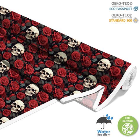 TESSUTI DECORATIVI PER ESTERNI OXFORD - Motivo Teschio I DX4954 (1/5)
