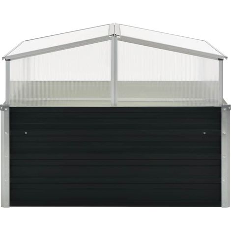 vidaXL Invernadero de acero galvanizado gris antracita 100x100x77 cm (1/2)
