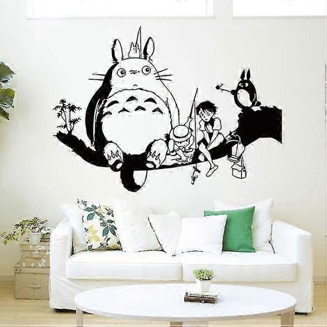 Autocollant mural mignon de dessin animé Totoro, figurine d'action, pour décoration de chambre d'enfant 2025 (1/2)