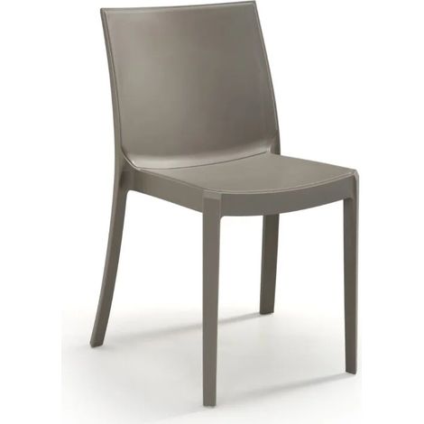 SEDIA IN POLIPROPILENE 'PERLA' beige taupe - BICA
