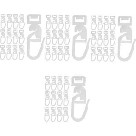 Crochets de rideau douche en plastique, robustes et flexibles, installation utilisation faciles, (1/5)
