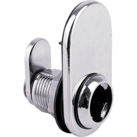 Serrure pour 2 vantaux batants verre sans cylindre diamètre 18 mm avec gâche meuble bureau armoire, droite (1/2)