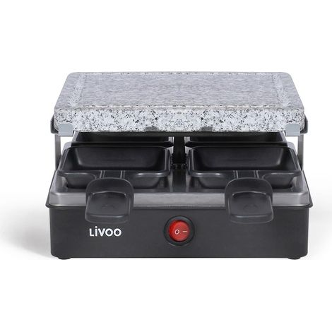 macchina per raclette 4 persone 600w + pietra per grigliare - DOC242 - Livoo (1/5)