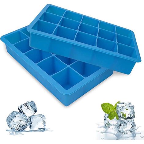 de 2 bacs à glaçons en silicone avec couvercle, faciles démouler, 15 (1/5)
