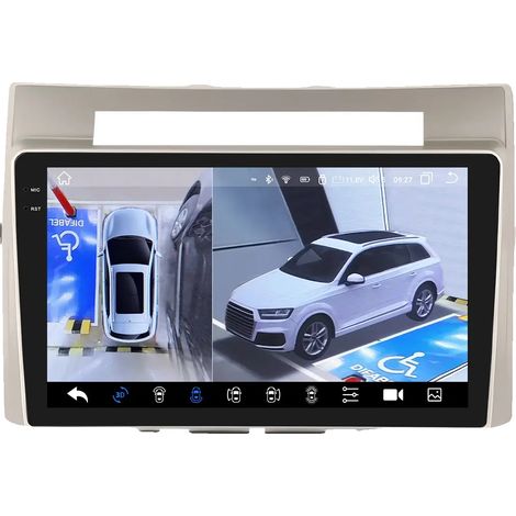 Radio de voiture, contrôle vocal, lecteur multimédia, compatible avec Toyota Corolla Verso AR10 2004-2009, QS8 avec Caméra 360 (1/2)