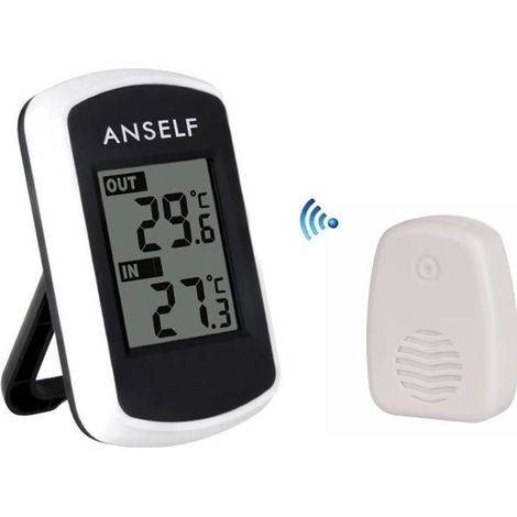 Thermomètre extérieur sans fil numérique - mesure intérieure et extérieure - LCD (1/4)