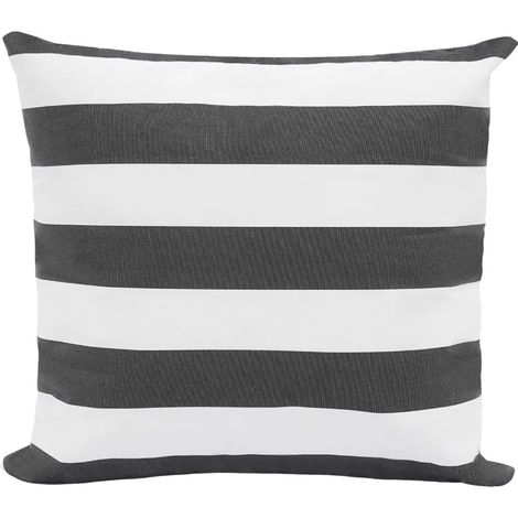 Coussins d'extérieur, Tissu imperméable, Design moderne, noir (1/2)