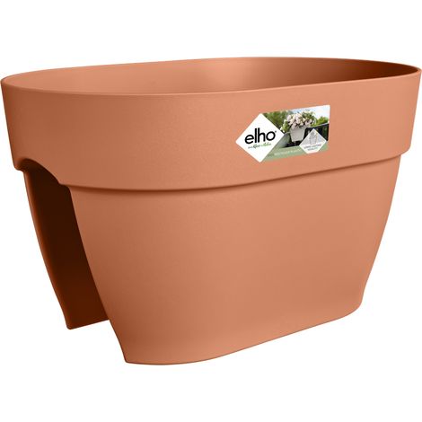 Elho Vibia Campana Flower Bridge 40 - Marron - L 39 x B 26 x H 22 cm - Balconextérieur - 100% recyclé (1/3)