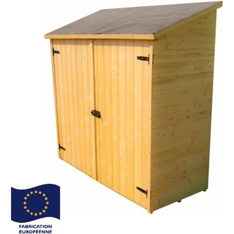 Casetta Armadio in Legno per Attrezzi Giardino Addossata con Ripiani Ripostiglio (1/3)