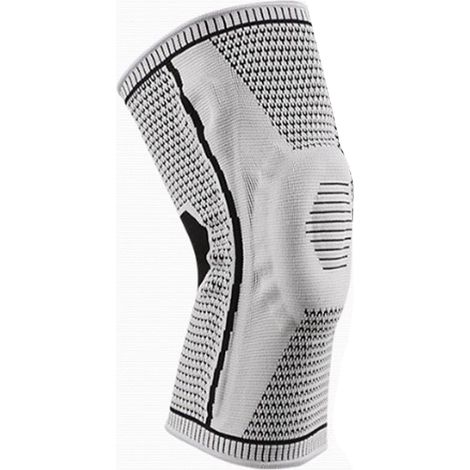 Genouillère de compression élastique sport, protection pour basketball volleyball, équipement extérieur, gris clair taille L (1/5)