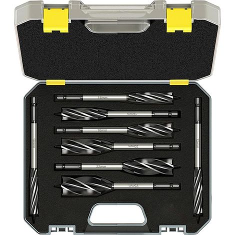 8-piece wood drill bit set, professional automatic twist drill bits 10 mm/12 mm/14 mm/16 mm/18 mm/20 mm/22 mm/25 mm with 1/4-inch hex shank (1/5)