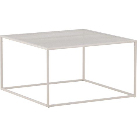 Table Basse en Métal "Netz" 80cm Beige (1/5)