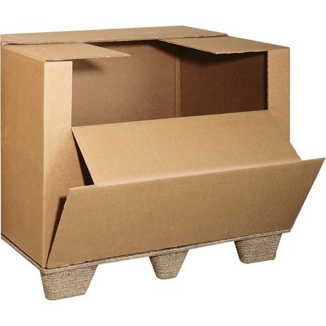 Caisse avec abattant - Qualité DD90 1180 x 780 x 750mm - LOT DE 5 CAISSES