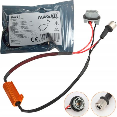 Resistenza Canbus P21W BA15S (1156) 8 OHM 50W 12V - Adattatore LED Magall (1/5)