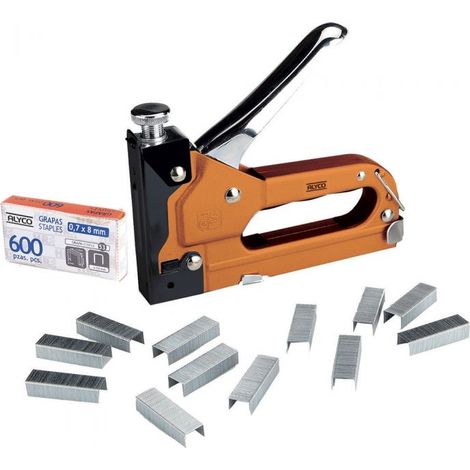 Agrafeuse orange alyco + 600 agrafes ALYCO 171270 (1/5)
