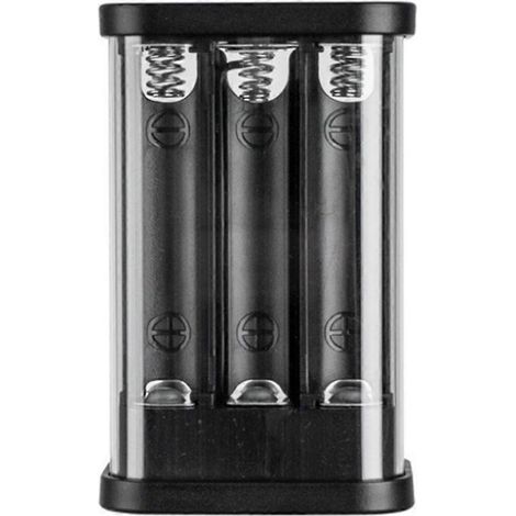 Boîtier de batterie externe pour accus 18650, charge rapide 22,5 W, boîte de rangement transparente noire avec LED, 6 emplacements (1/5)