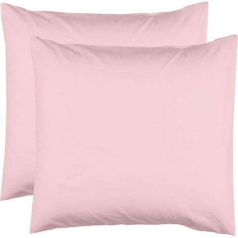 2 Taies d'Oreiller 63 x 63 cm - Rose poudré