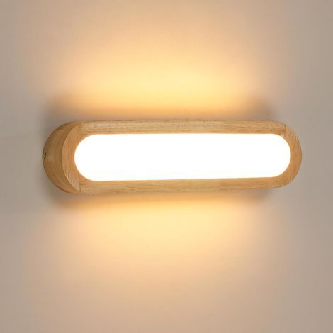 LED-Wandleuchte, Massivholz, 18 W, Acrylglas, 3000 K, für Wohnzimmer und Schlafzimmer (1/5)