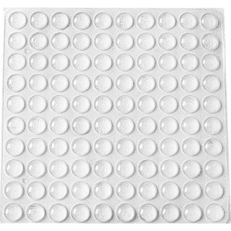 Butées de Protection en Caoutchouc, 200 PCS Arrêts de Portes Mural, Tampons de Porte, Nouveau Matériau Réutilisable, Transparente Pieds Adhésifs Anti-Choc Pour Protéger Les Murs et Meuble.(10×3mm) (1/5)