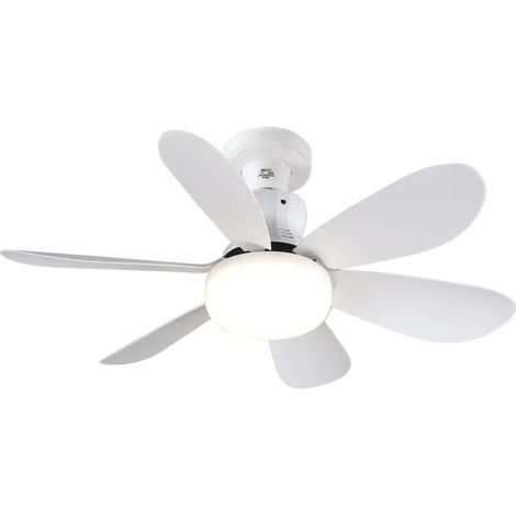 Ventilateur de plafond avec éclairage et télécommande, 52 cm, 40 W, petit ventilateur de plafond LED à intensité variable avec douille E27