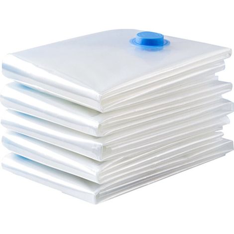 Lot de 6 sacs de rangement sous vide réutilisables (40 x 60 cm) - pour gagner de la place pour la literie, les couettes, les couvertures et les accessoires de voyage (1/3)