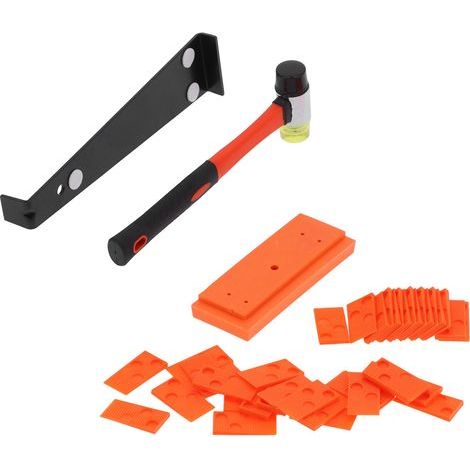 Outils d'installation de plancher en bois, sols stratifiés, entretoises d'installation, bloc de taraudage, Kit de marteau en caoutchouc (1/5)