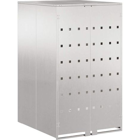 Stockage de Poubelle à Roulettes avec Couvercle à Gaz Relevable pour Poubelle de 240L