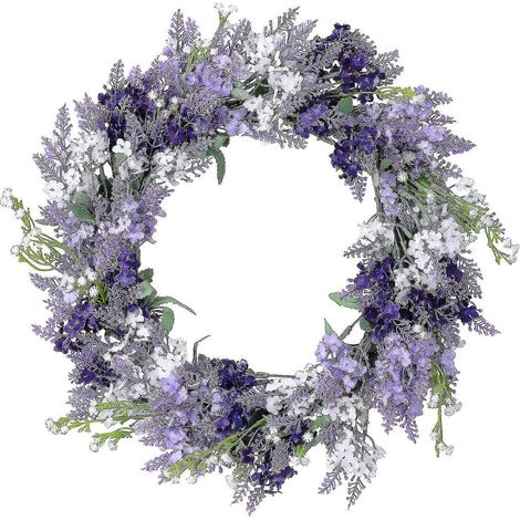 Couronne de fleurs artificielles décorative pour la maison, guirlande pour porte, Saint-Valentin (1/4)