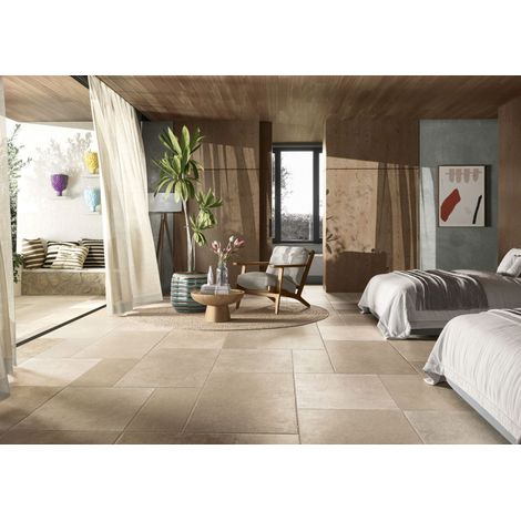 Carrelage Effet Pierre CHANTILLY (SI) - Naturel - 60x906x60