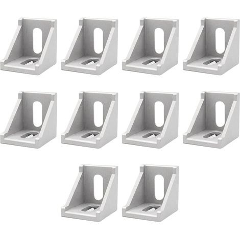 (40 x 40 10 pièces) Angle de fixation Angle d'angle, matériel de fixation en aluminium Fixation d'angle Profilé en aluminium