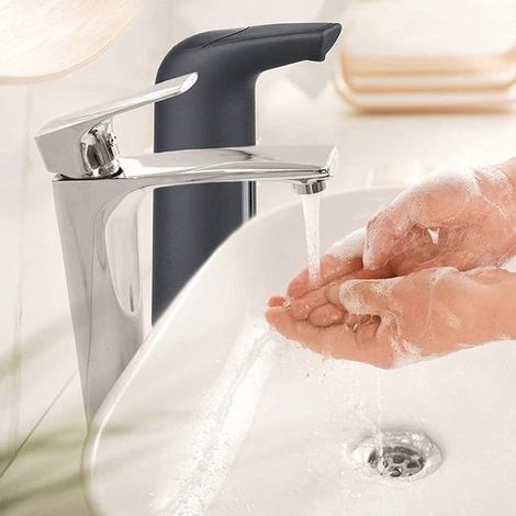 Distributore automatico di sapone schiumogeno per le mani, senza contatto e attivato tramite sensore, per detersivo per piatti da bagno (1/3)