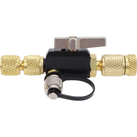 Outil de retrait de noyau de Valve HVAC, conception scellée sous vide, en laiton et en acier inoxydable, fonctionne avec R22 R12 R407 R410 R410A R134A R404 R32. (1/5)