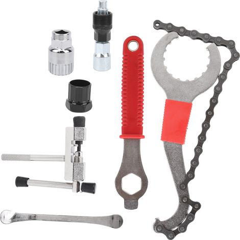 Kit de démontage de volant moteur multifonctionnel pour vélo (7 pièces) - Outil de réparation de vélo (démonte-pneu standard) (1/5)