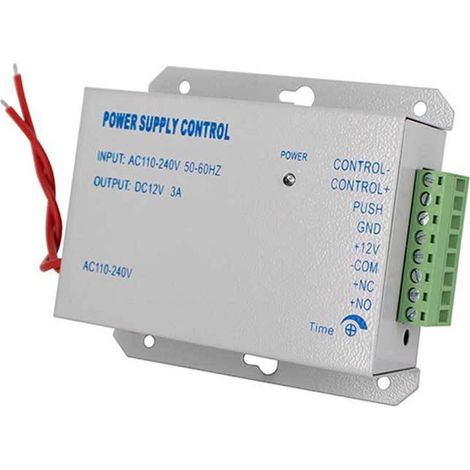 Alimentazione per il sistema di controllo accessi: AC 110-240V a DC 12V 3A 36W, trasformatore di controllo accessi, controller di controllo accessi (1/5)