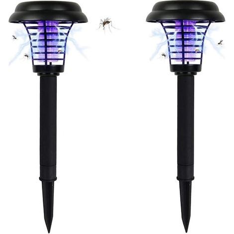 2 Pack Solar Repellent Lights for Outdoor,Mosquito Killer,Electronic Bug Killer,Mosquito Killer,Bug Killer,Worm Killer,Mosquito Killer and Garden Lighting(Path UV Light) (1/5)
