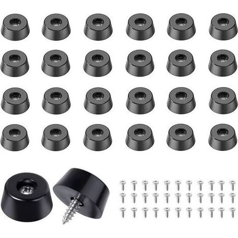 Lot de 40 pieds en caoutchouc pour planche à découper, supports anti-vibration à visser, protection meuble contre humidité et rayures (1/4)