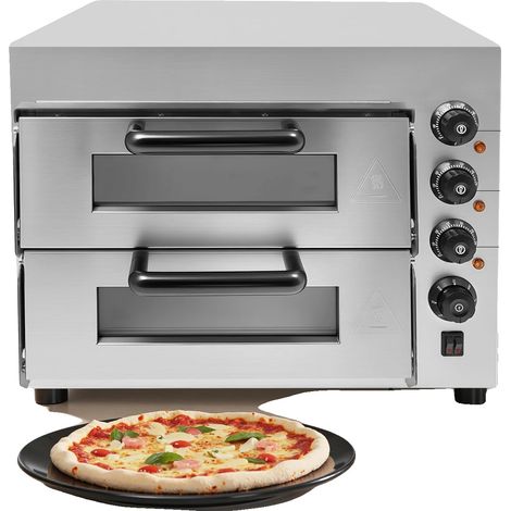 Four à pizza, 3000W, 220V, 2 niveaux, Plage de température de 50-350℃, Dimensions 57 x 47,5 x 44 cm (1/5)