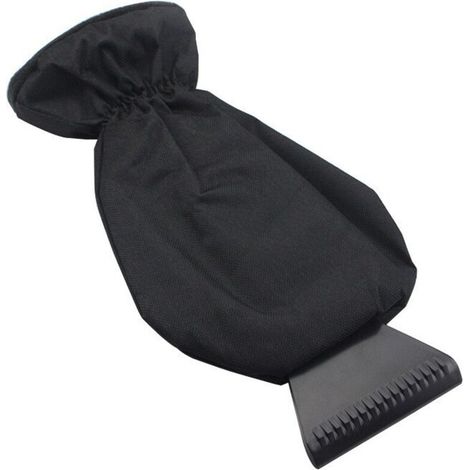 Car Window Scraper with Gloves, Windshield Ice Scraper Mitt, Ice Scraper with Gloves, Windshield Squeegee, Professional Car Ice Scraper, The Best Scraper, Black (1/5)