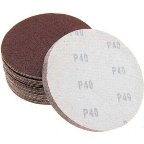 150 mm Schleifscheiben mit Klettverschluss für Schleifmaschinen, ohne Löcher, Körnung 40/60/80/100/120, verschiedene Körnungen, Packung mit 50 Stück. (1/3)