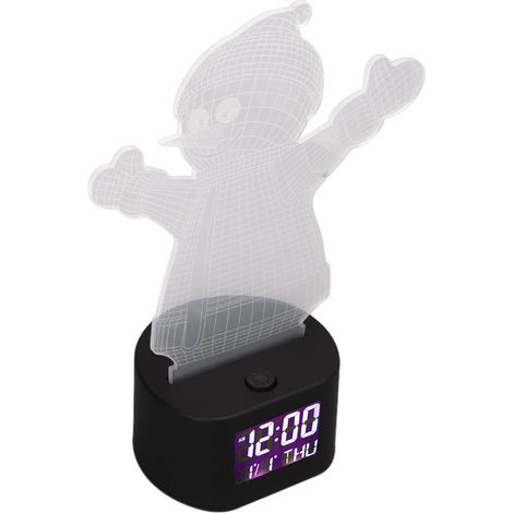 Veilleuse LED de Dessin animé avec Calendrier Perpétuel, Réveil RGB pour la Décoration de la Maison (1/5)