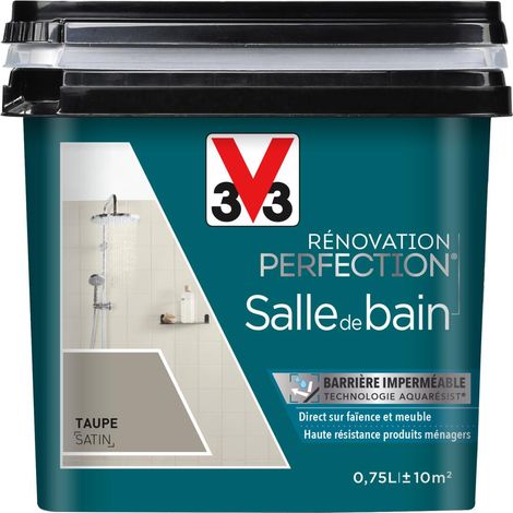 Peinture salle de bain Rénovation perfection® V33 Taupe satin 0,75L
