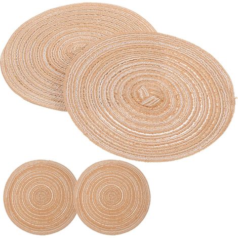 Lot de 4 dessous de plat, 18 cm, ronds, antidérapants (1/5)