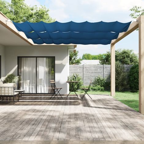 Store vertical, bleu, 140 x 420 cm, tissu Oxford (1/5)