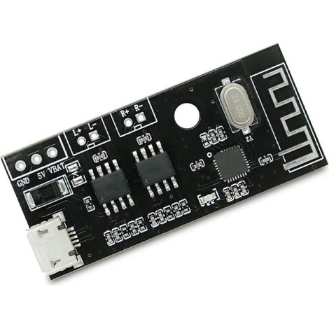 Amplifier board with Bluetooth module, 2x3W wireless Bluetooth, 3.7V battery input. (1/5)