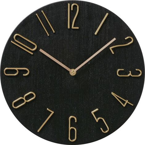 Schwarze Loft-Uhr TEMPO, Ø 30 cm
