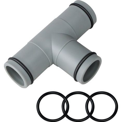 Robinet à piston en forme de T pour tuyau de piscine hors sol, double vanne en plastique de 1,25 pouce (1/3)
