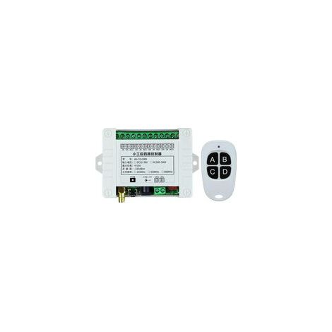 Télécommande sans fil 4 canaux 315/433 MHz pour interrupteur 12 V CC - Blanc (1/5)
