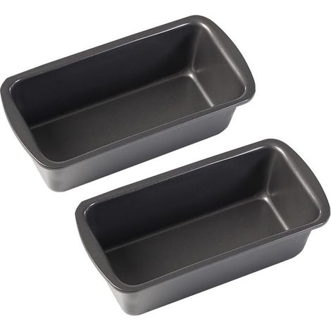 2 Pcs Moule à Pain en inoxydable,19x9x6cm Petit Rectangulaire moule a cake antiadhésif en acier au carbone,pour La Cuisson au Four, Friteuses à Air fryer